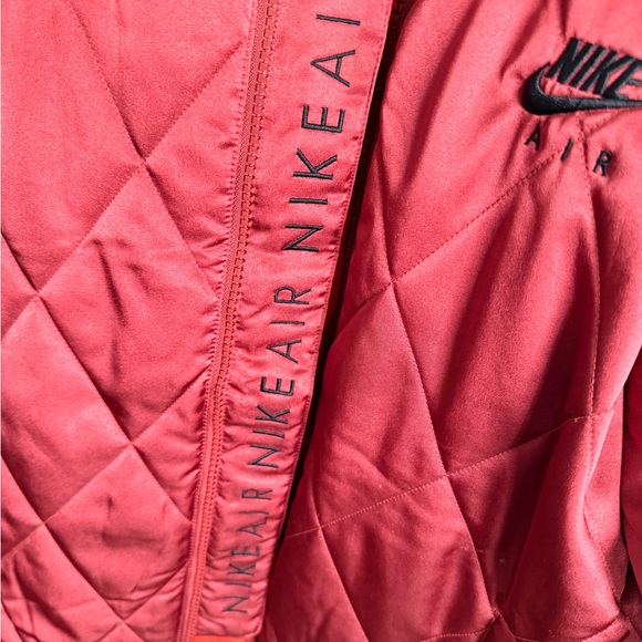 Nike Air Diamond Quilted Satin Jacket in Bold Red - Picture 3 of 4